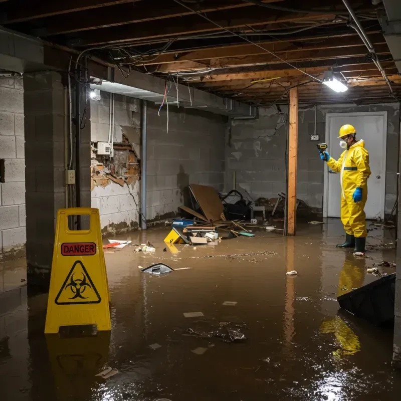 Flooded Basement Electrical Hazard in Roland, IA Property